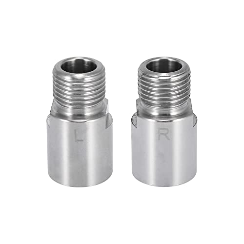 X AUTOHAUX 自転車ペダルエクステンダーアダプター 拡張ペダルスペーサー 左右 14 mmネジ付き ペダルバイクMTB BMXロードスト