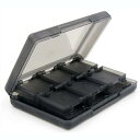 3DS カセットケース SDカード ソフトケース ゲームソフト カードケース メモリカード収納 大容量 24枚入り (黒)