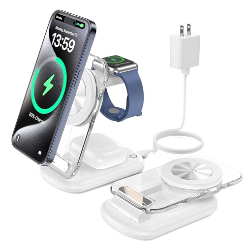 ワイヤレス充電器 3in1 マグセーフ充電器 折り畳み式 Mag Safe充電器 角度調整 雰囲気ライト付き Phone/iWatch/ワイヤレ ワイヤレス充電器 3in1 マグセーフ充電器 折り畳み式 Mag Safe充電器 角度調整 雰囲気ライト付き Phone/iWatch/ワイヤレ