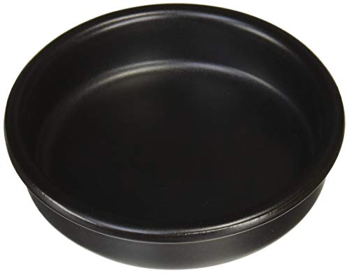 萬古焼 アヒージョ鍋 ミニ鍋 直火対応 アヒージョボウル 皿 (大) 直径約14cm 黒 食器 陶器 電子レンジ オーブン可 日本製 15587