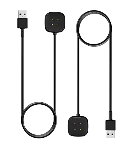 Fitbit Versa4 充電ケーブル 2個セット MoKo Fitbit Versa4/Versa3/Sense2/Sense チャージャー