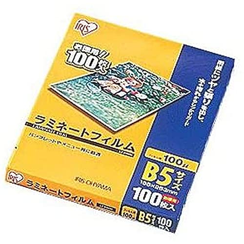 厚さ100μm-/B5/LZ-B5100・Style:厚さ100μmPatternName:単品・パッケージ個数:1・入数:100・1枚あたりのサイズ(cm):B5サイズ W18.8×H26.3・製品型番:?LZ-B5100・厚み(μm):100・特徴:厚さ100ミクロンのラミネートフィルム100枚入り.名刺サイズからA3サイズまで、9サイズの品揃え●商品サイズ(目安):B5サイズ(188×263mm)