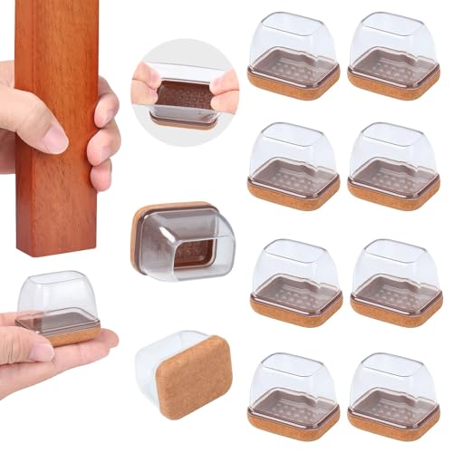 ZDDLOINP 椅子足カバー 長方形 8個入り キズ防止 騒音防止 滑り止め 椅子足キャップ フェルトボトム 椅子脚カバー テーブル脚カバー