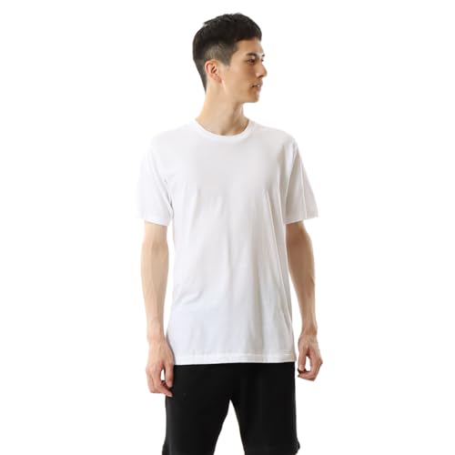 Long-Sleeved - [ヘインズ] 半袖Tシャツ(3枚組) 綿100% 柔らかい肌触り クルーネック 赤ラベル メンズ ホワイト(クルーネック) S