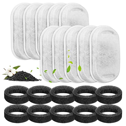 Cunina 10+10枚入 猫 水飲み器 フィルター 3.2L 犬 水飲み器 用フィルター 活性炭フィルター 猫 給水器 フィルター ペット自