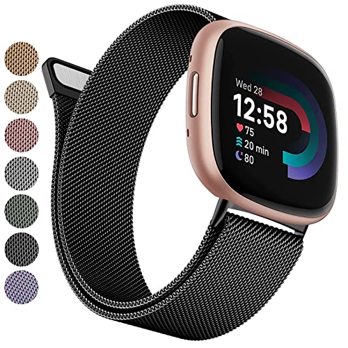 バンド コンパチブル Fitbit Versa 4/ Versa 3/Sense/Sense 2 バンド バンド ベルト ステンレス ベルト 長