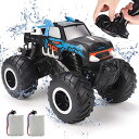 ラジコンカー こども向け オフロード 水陸両用 4WD 四輪駆動RCカー リモコンカー 車 防水 2.4GHz無線操作 360回転 人気 誕生日