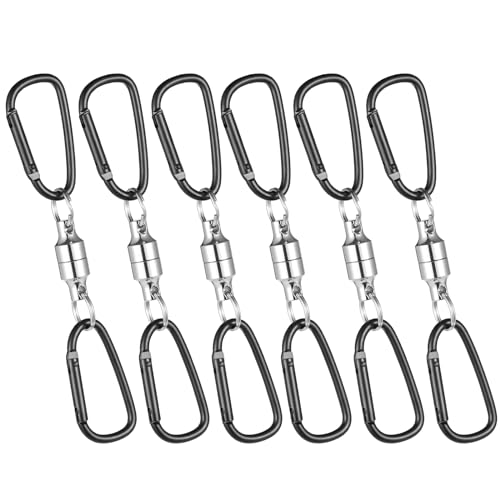 マグネットリリーサー 耐荷重5kg 磁石 強力 マグネットフック カラビナx2 ニッケル合金製 吊り下げ 落..