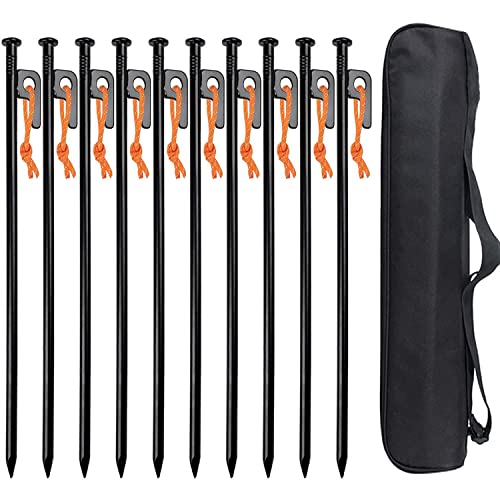 40cmペグ 10本 セット 鍛造ペグ スチール ソリッド テント φ10mm ペグ テーク 設営用具 40cm鍛造テント..