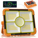 超高輝型466個LEDチップ投光器 充電式 作業灯 12000mAH大容量 屋外 フラッドライト 100W 13000LM ソーラー充電/Typ