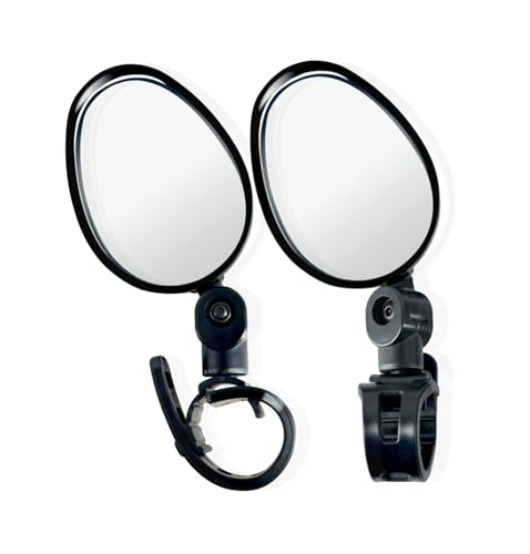 LeTradeJP 自転車バックミラー 360°360度回転 凸面 広視野角 丸型 戸外スポーツバイク用ミラー 簡単取..