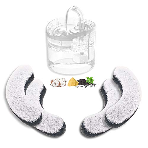 HAPUP用 猫 水 フィルター 4枚セット 猫 水飲み器の軟水化濾過器 HAPUPペット給水器 猫 犬 みずのみ器 自動給水器 1.8L大容量