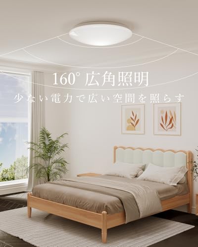 Hoshiakari LEDシーリングライト 8畳 33W 3900LM 無段階調光調色 常夜灯 タイマー...