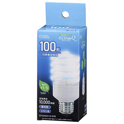 オーム(OHM) 電機 エコ電球(100形相当/1179lm/昼光色/E26)