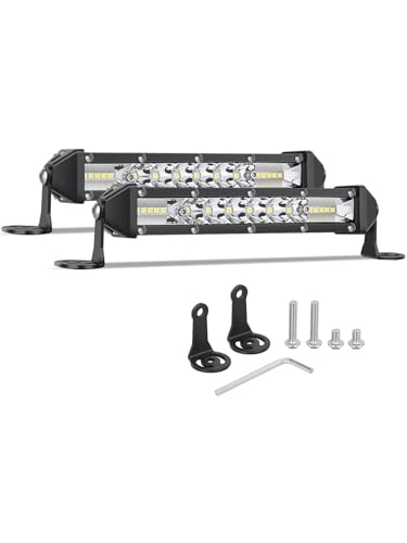 Largoods LED 作業灯 7インチ ワークランプ ライトバー 投光器 高輝度 広角狭角 12v-24v 兼用 照明 CREE社製チップ搭