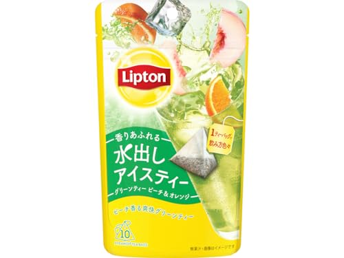 リプトン紅茶 水出しアイスティー グリーンティー ピーチ&オレンジ ティーバッグ 10袋×6個 [水出し紅茶]