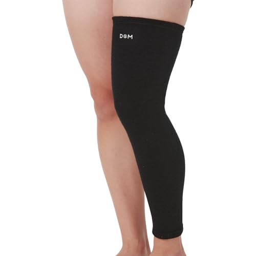 [ディーアンドエム] 膝サポーター バレーボール ロング 黒 左右兼用 1個入 日本製 フリーサイズ ＃896 ひざももスーパーロング 膝 もも(4.0)