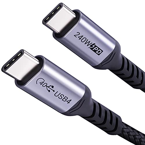 USB 4ケーブル3.3 FT、SUMPK 240 W USB Cケーブル、40 Gbps高速データ伝送、Thunderbolt 4、Thund
