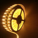 高輝度LEDテープライト 5m 防水 12V 600連SMD5050 二列式 カバー付 白 ホワイト 白ベース 正面発光 漁船/船舶/トラック/