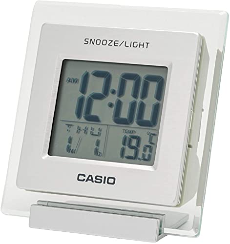 CASIO(カシオ) 目覚まし時計 デジタル 温度 カレンダー 表示 シルバー DQ-735-8JF