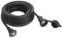 延長コード 10m 1口 耐圧600V 防雨型 ブラック 防水 ソフトケーブル 延長ケーブル 延長コンセント OAタップ 電源コード 電源タップ