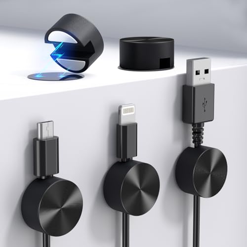 Maveek 超強磁力 マグネットケーブルホルダー 新型 磁 力 ホルダー ケーブルクリップ ケーブル管理システム 落下 紛失 防止 メタルプレ