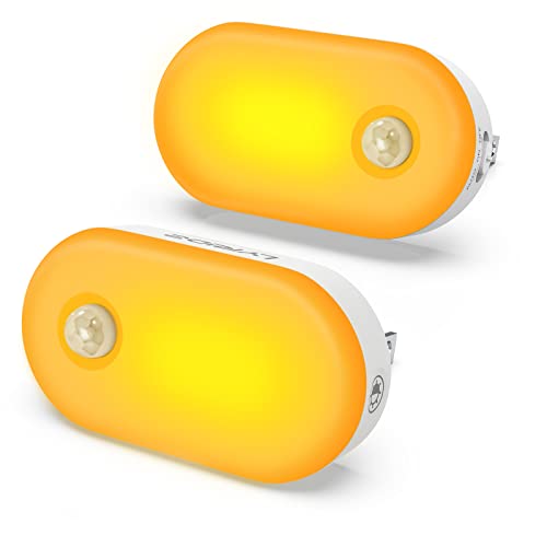 Rakuten - LYRIDZ 人感センサーライト 室内 コンセント 足元灯 1?120ルーメン調光可 フットライト 常夜灯 ledセンサーライト 省エネ 琥珀色
