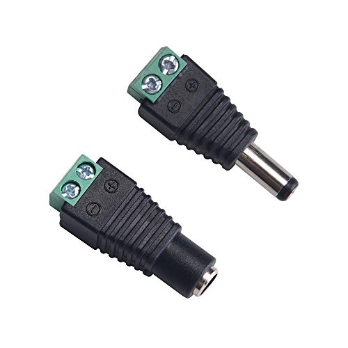 サムコス 5.5mm x 2.1mm DC 12V電源アダプタクイックコネクタ ネジ端子アダプタ CC...