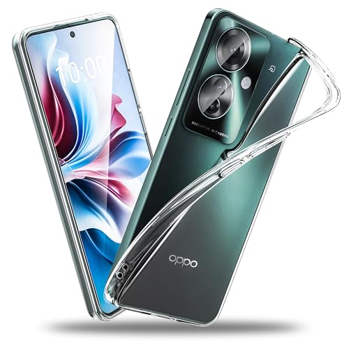 ORANGA OPPO Reno 11a ケース 全透明 薄型 ドイツバイエル製TPU素材 ストラップホール付き 超耐衝撃 黄ばみ無し レンズ保