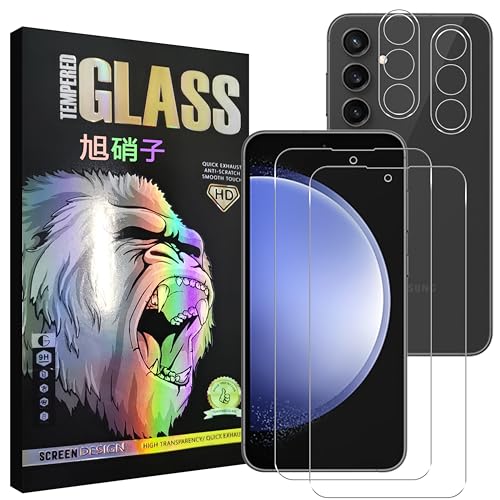 対応 Galaxy S23 FE フィルム 指紋認証対応 2+2 枚セット-AGC旭硝子素材 galaxy s23 fe ガラスフイルム 2枚+