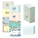 モノライク メッセージカード ミニカード シークレットガーデン Message card Secret garden - 40枚封筒20枚セット