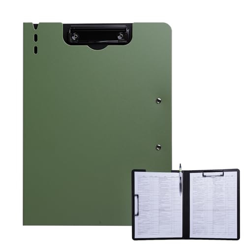 FRETONBA クリップボードフォルダ a4 バインダー 二つ折り ダブルクリップ 1.8mm厚板 書きやすさ 薄型 会議パッド 防水ファイル