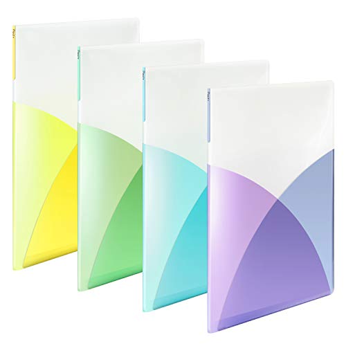 プラス クリアファイル A4縦 10ポケット Pasty フルーツスカッシュ 4色組