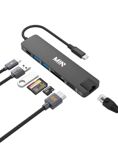 USB C ハブ 7in1 4K HDMI/有線LAN 100Mps /PD 100W /USB3.0 & USB2.0 ポート/TF & SD