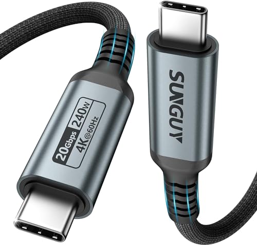 SUNGUY 240W USB C to C ケーブル 2M PD超高速充電タイプC ケーブル 20Gbps高速データ転送 4K@60Hz映像出 SUNGUY 240W USB C to C ケーブル 2M PD超高速充電タイプC ケーブル 20Gbps高速データ転送 4K@60Hz映像出