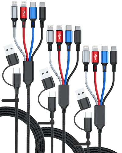 単品/-/-・NumberOfItems:1・6-in-1 マルチ充電ケーブル：USBとUSB-Cの電源アダプターの両方に対応。このマルチエンド充電ケーブルは、便利な一つの解決策であなたのすべての充電ニーズに対応するように設計されています。2つのiPhone対応コネクタ（データ転送をサポートするものが1つ含まれています）、1つのUSB-Cコネクタ、1つのMicro USBコネクタを含む6つの異なるコネクタを備えており、複数のデバイスを同時に充電できます。・耐久性: 高な素材を使用して作られているこの充電ケーブルは、長持ちする耐久性を備えています。丈夫なコネクタと強化されたケーブルにより、日常的な使用でも長期間使用できます。・互換性: この充電ケーブルは、iPhone、USB-Cデバイス、Micro USBデバイスなど、さまざまなデバイスと互換性があります。複数のケーブルを持ち歩く必要はありません。この6-in-1ケーブルがあれば大丈夫です。・高速充電(アダプタによる)：大2.4Aの電流をサポートすることで。この充電ケーブルはUSB AとUSB Cの両方の電源アダ