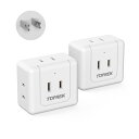 TOPREK コンセントタップ 5個口 電源タップ 蛸足コンセント 分岐 5口 直挿しタップ タコ足配線 小型軽量 コンセント マルチタップ o(2)