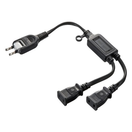サンワサプライ ACアダプタ専用電源延長コード 2P 2分岐 TAP-EX2BKN サンワサプライ ACアダプタ専用電源延長コード 2P 2分岐 TAP-EX2BKN