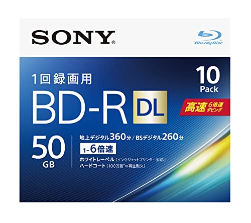 ソニー ビデオ用ブルーレイディスク 10BNR2VJPS6(BD-R 2層:6倍速 10枚パック) ソニー ビデオ用ブルーレイディスク 10BNR2VJPS6(BD-R 2層:6倍速 10枚パック)