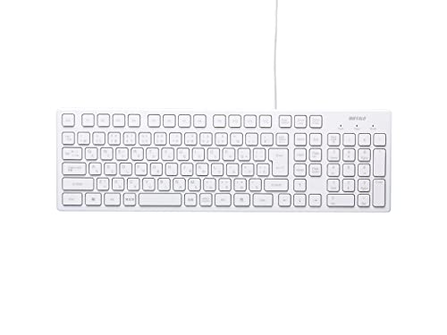 バッファロー BUFFALO USB接続 有線スタイリッシュキーボード ホワイト BSKBU15WH バッファロー BUFFALO USB接続 有線スタイリッシュキーボード ホワイト BSKBU15WH