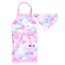 COLORFUL CANDY STYLE 子供用 キッズエプロン 女の子 三角巾 セット 小学生 着脱簡単 100-120 ふわふわキュートなキ