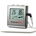 ThermoProサーモプロ クッキング料理用オーブン温度計デジタル ミルク コーヒー 肉 揚げ物 食品 燻製などの温度管理用キッチンタイマーと