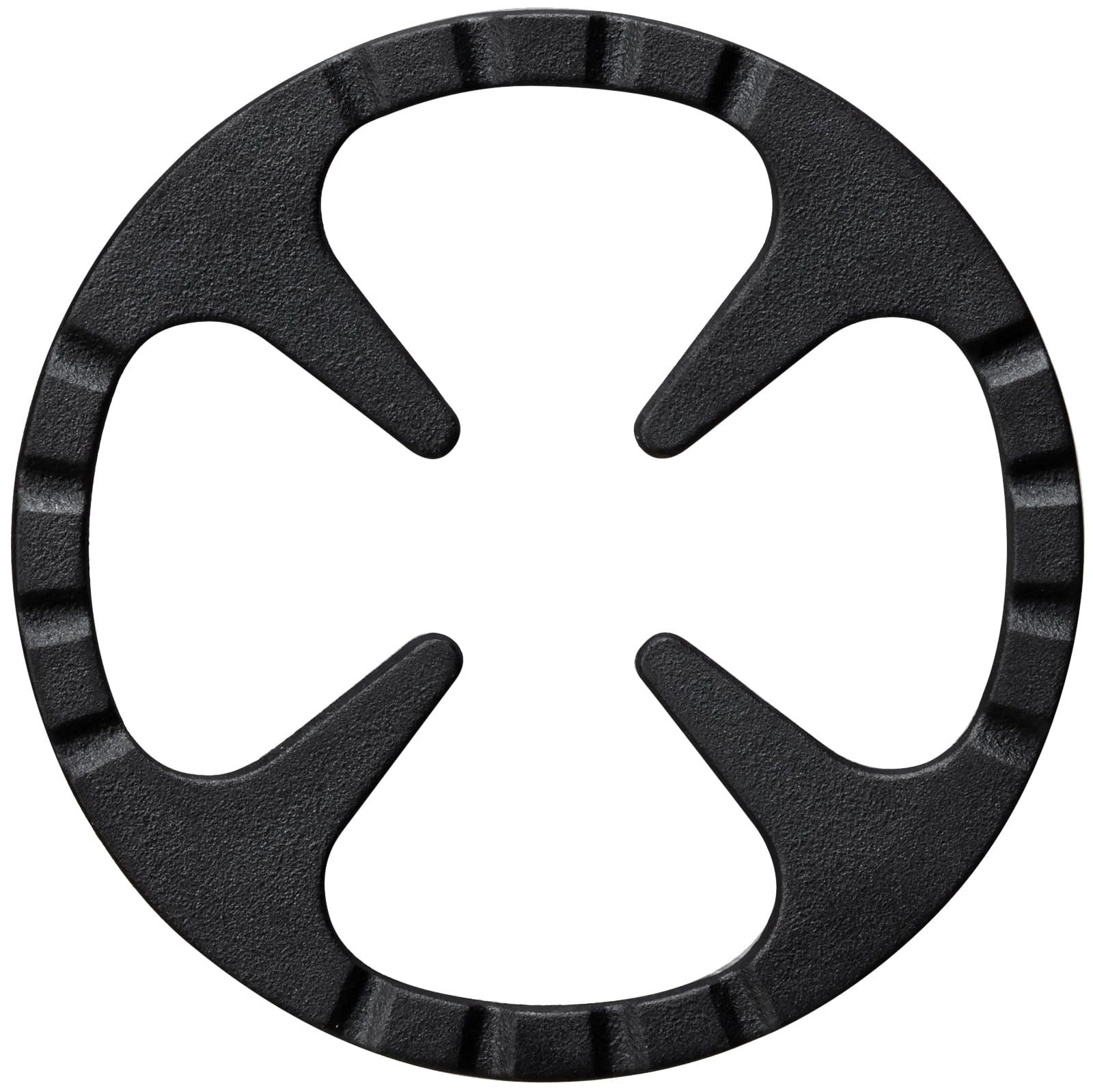 イシガキ 鉄鋳物 五徳サポート 約幅14×奥行14×高さ0.8cm デリッシュ・ライフ アウトドア 4245 黒