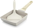 SENSARTE 卵焼き フライパン フライ返し付き 18cm*15cm 焦げ付かない IH対応 ガス火対応 PFOAフリー 握りやすい お手入