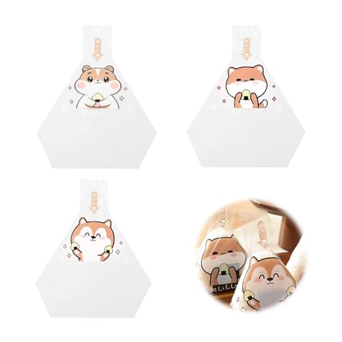 TVETE おにぎりパック おにぎりフィルム ビニールおにぎり袋50個入りOPP素材を使用 三角おにぎり袋 お弁当 ピクニック コンビニ レスト