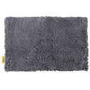 オカ(OKA) 乾度良好Dナチュレ バスマット 約45cm×65cm ダークグレー (吸水 速乾 かんどりょうこう 洗える 小さい 足拭きマット
