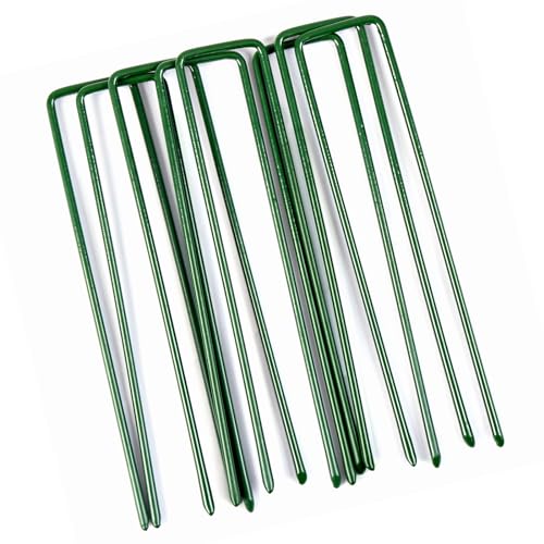 U字型グリーン/12個/-・Size:12個・パッケージ個数:1・材質と色材質：スチール；色：グリーン・サイズとパッケージ内容サイズ：15x3x15cm；パッケージ内容:12本セット、24本セット、48本セット。・DIY初心者でも簡単設置地...