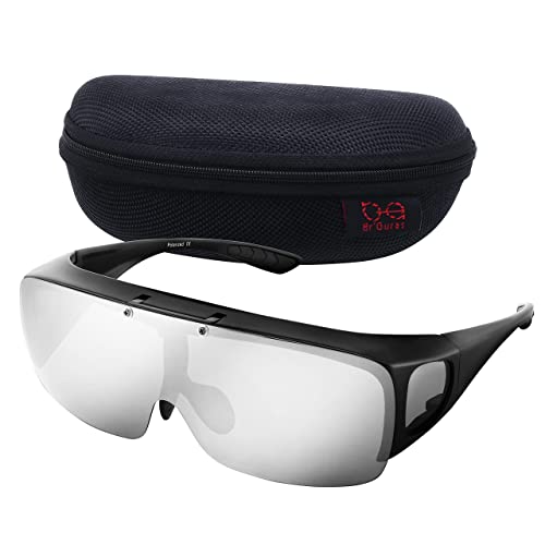 [Br'Guras] サングラス スポーツ 運転用サングラス メンズ 偏光 UV400 紫外線カット メガネの上から掛け 跳ね上げ式 防風防砂