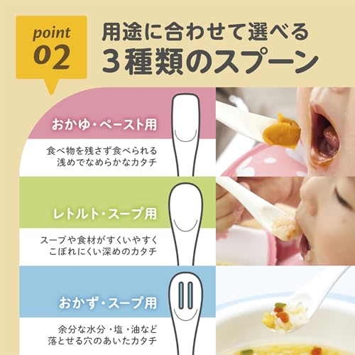 EDISONmama(エジソンママ) 離乳食スプーン3本セット 離乳食初期~後期/用途に合わせ...