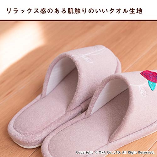 ルミナスエイト 楽天市場店のオカ(OKA) エトフトリア 洗えるスリッパ ピンク(北欧トイレタリー)｜アングル3
